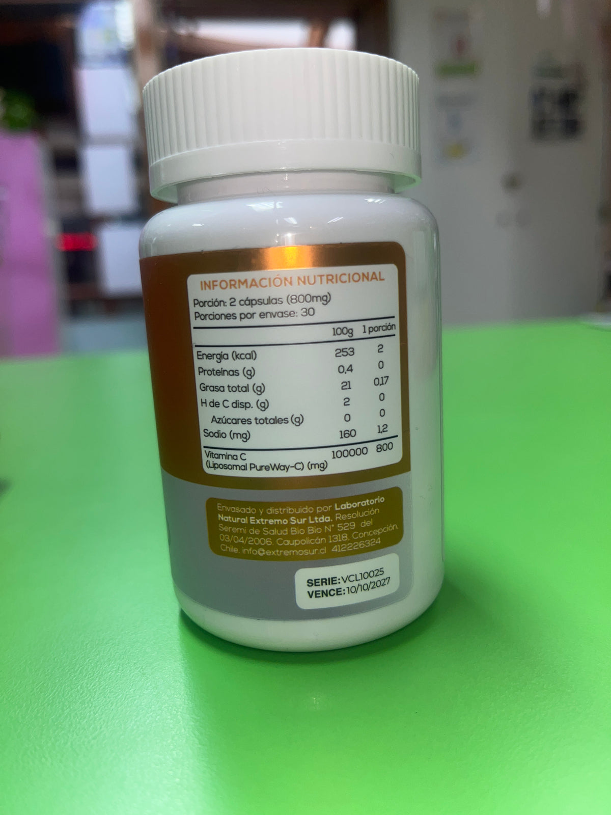 Vitamina C liposomal 400 mg x cápsula 60 cápsulas ES