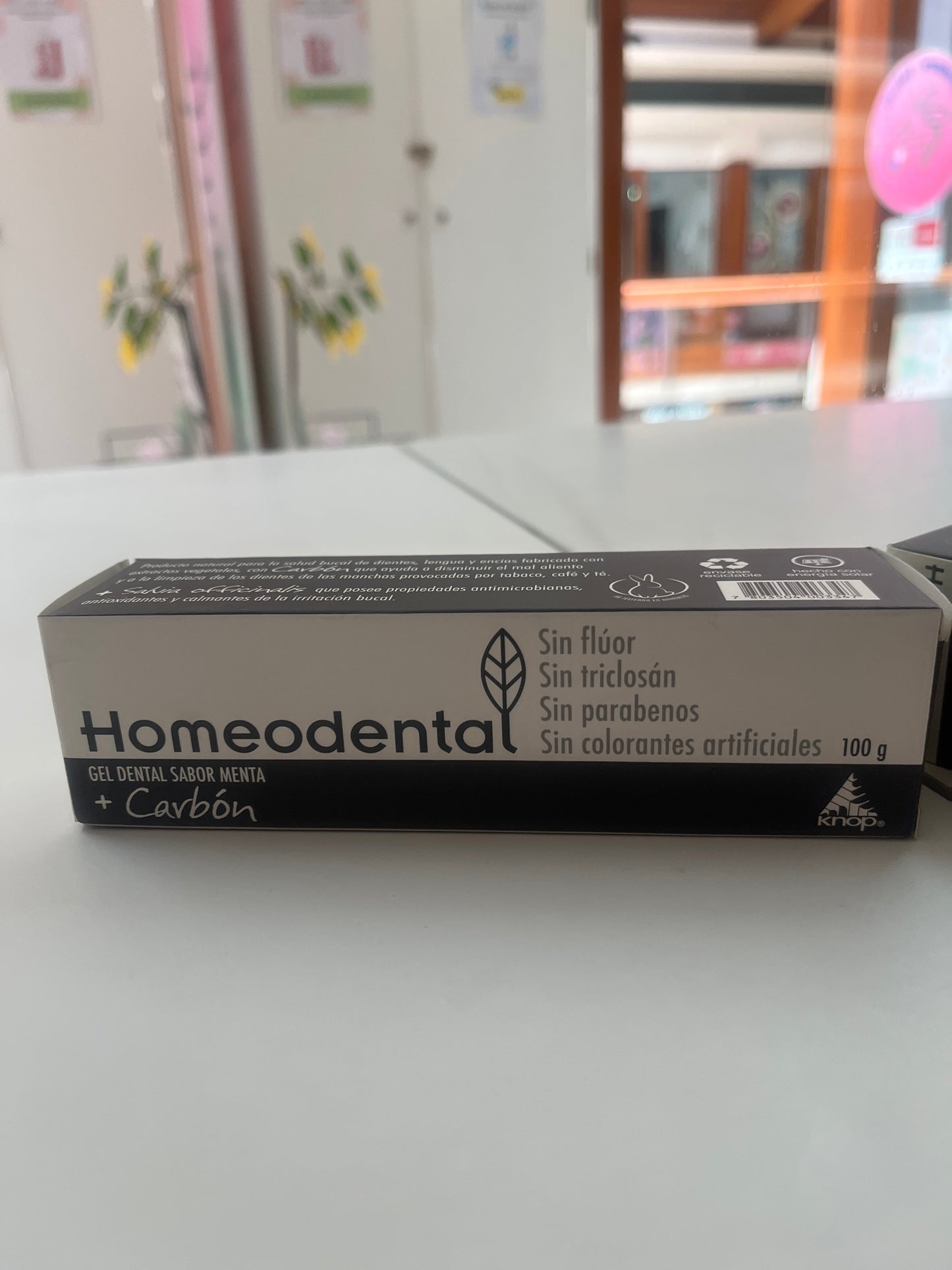 Pasta dental sin flúor Homeodental carbón 100 G