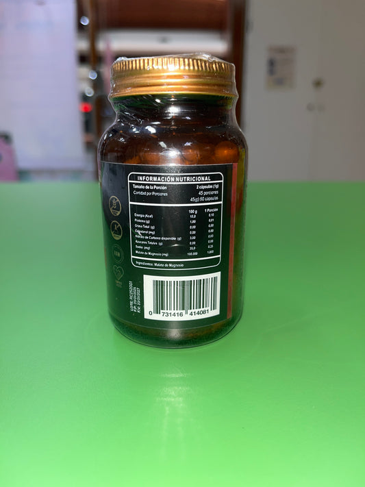 MALATO DE MAGNESIO 500 MG X 90 CÁPSULAS VEGETALES RI AND CO