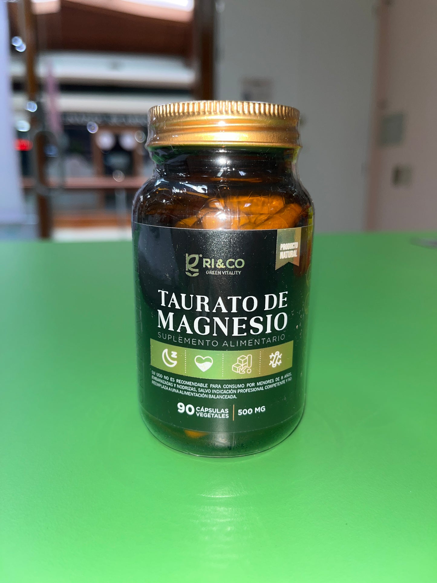 TAURATO DE MAGNESIO 500 MG X 90 CÁPSULAS VEGETALES RI AND CO