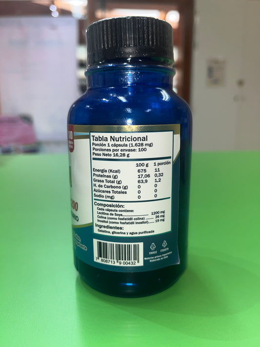 LECITINA DE SOYA 1200 X 100 CÁPSULA BLANDAS