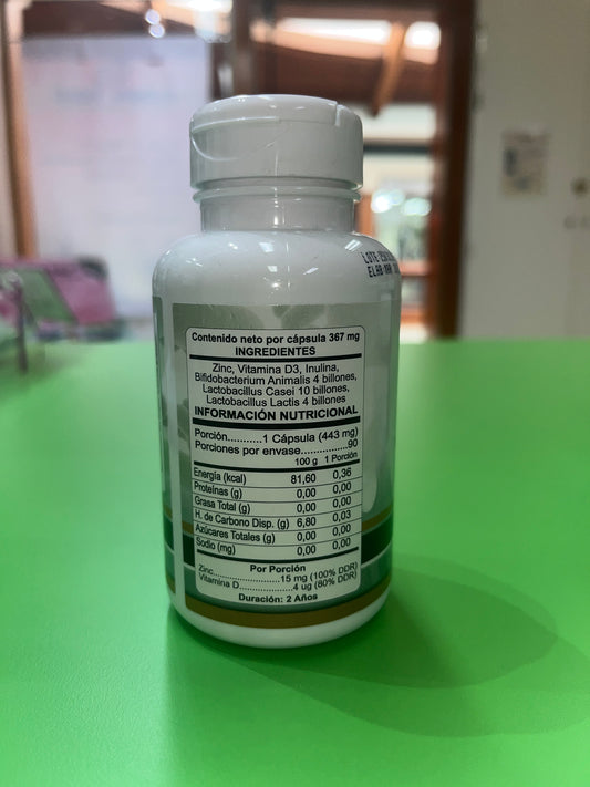 ZINC (VITAMINA D3 + PROBIÓTICOS) X 90 CÁPSULAS AURA VITALIS