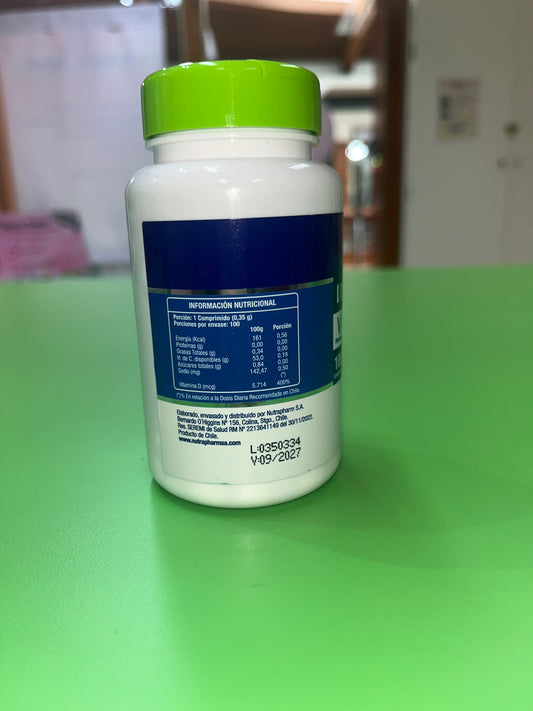 VITAMINA D3 800 UI X 100 COMPRIMIDOS NUTRAPHARM