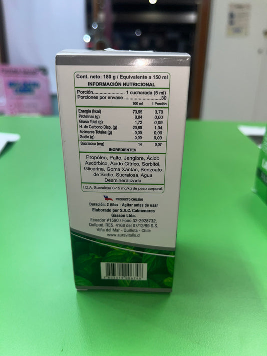 PALTO JENGIBRE 180 G AURA VITALIS