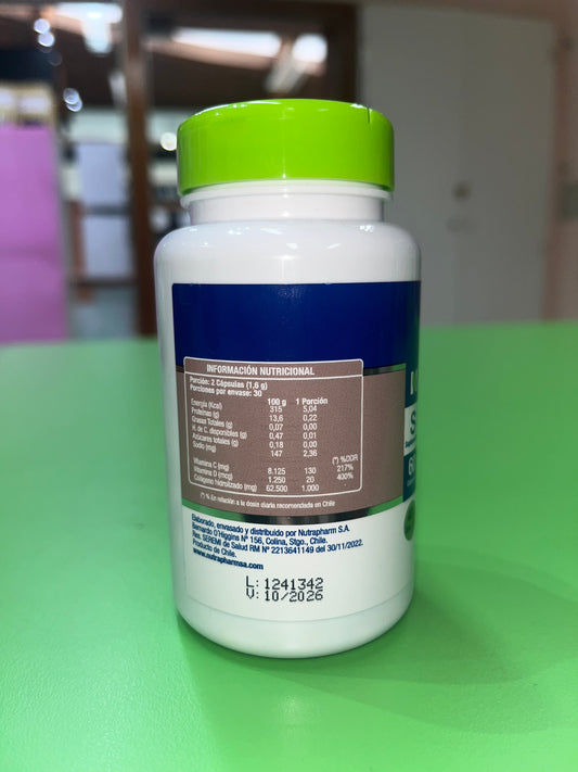 COLÁGENO HIDROLIZADO (VITAMINA C Y D) 60 CÁPSULAS NUTRAPHARM