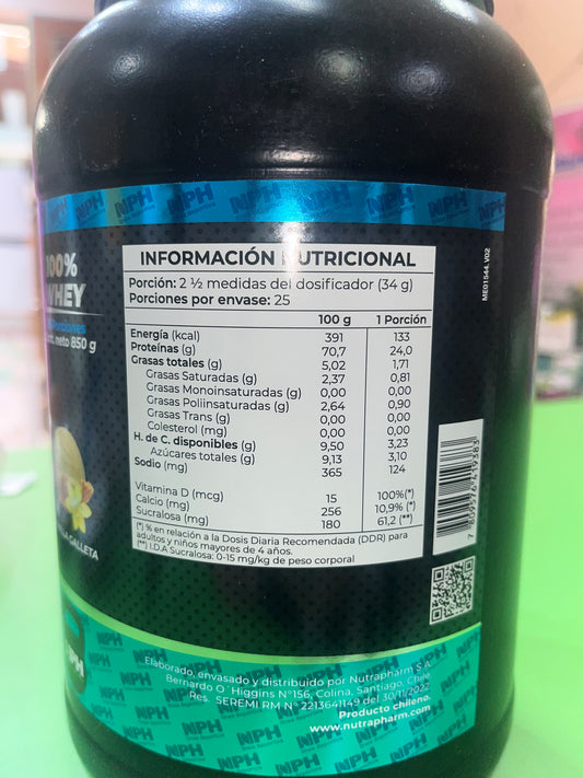 WHEY PROTEIN 850 g vainilla Nutrapharm