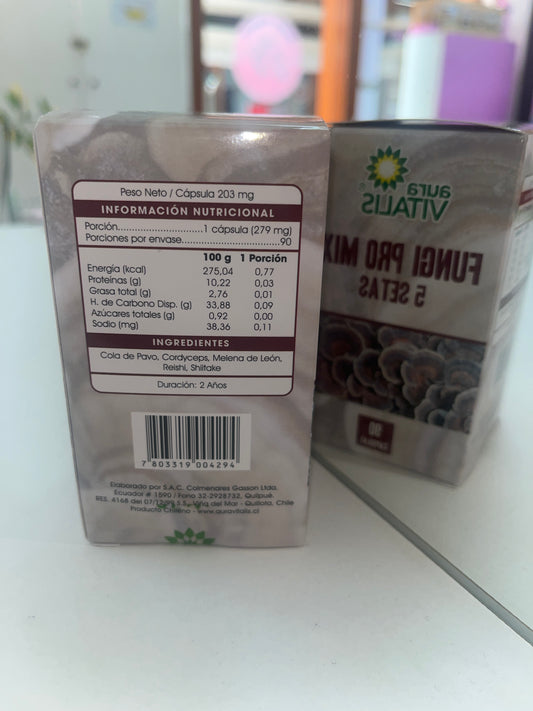 Fungi pro mix 5 setas 90 cap Auravitalis