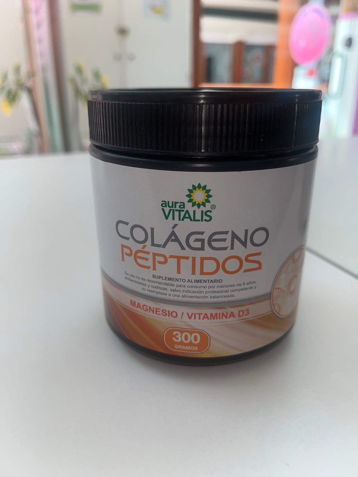 Colágeno péptidos (magnesio, zinc, Vit D3) 300 g aura vitalis