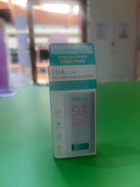 Protector solar barra Cica soothing sin stick Esfolio