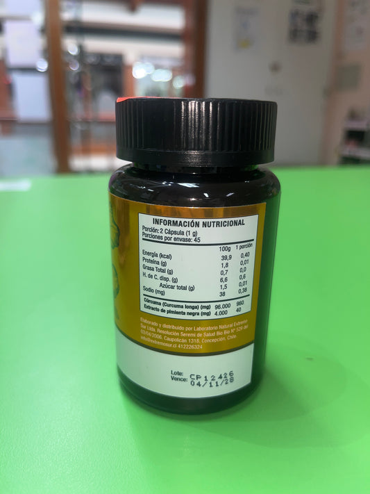 Cúrcuma pimienta negra 90 cápsulas vegetales ES