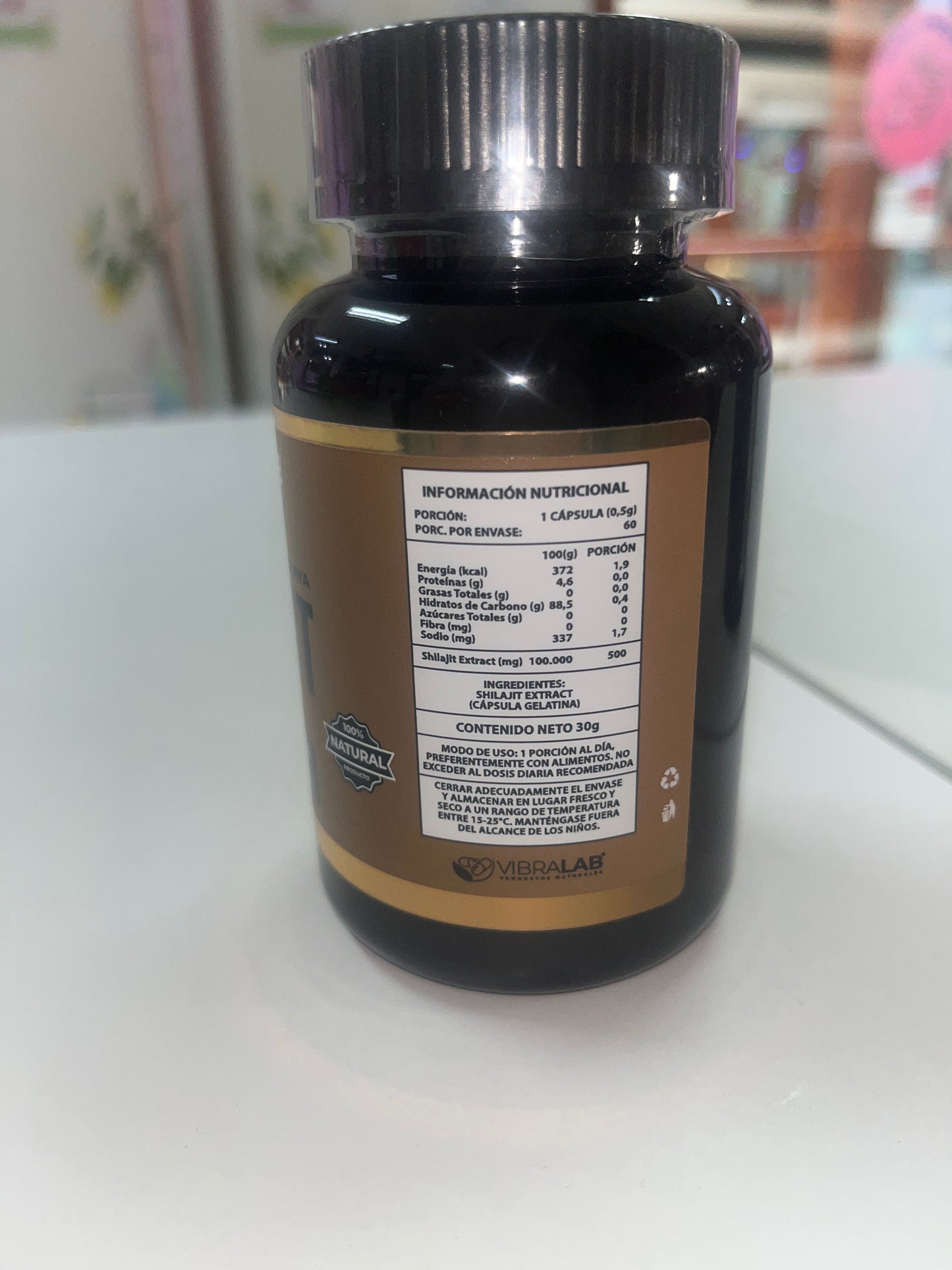 Shilajit 500 mg (EXTRACTO PURO DEL HIMALAYA) Vibralab