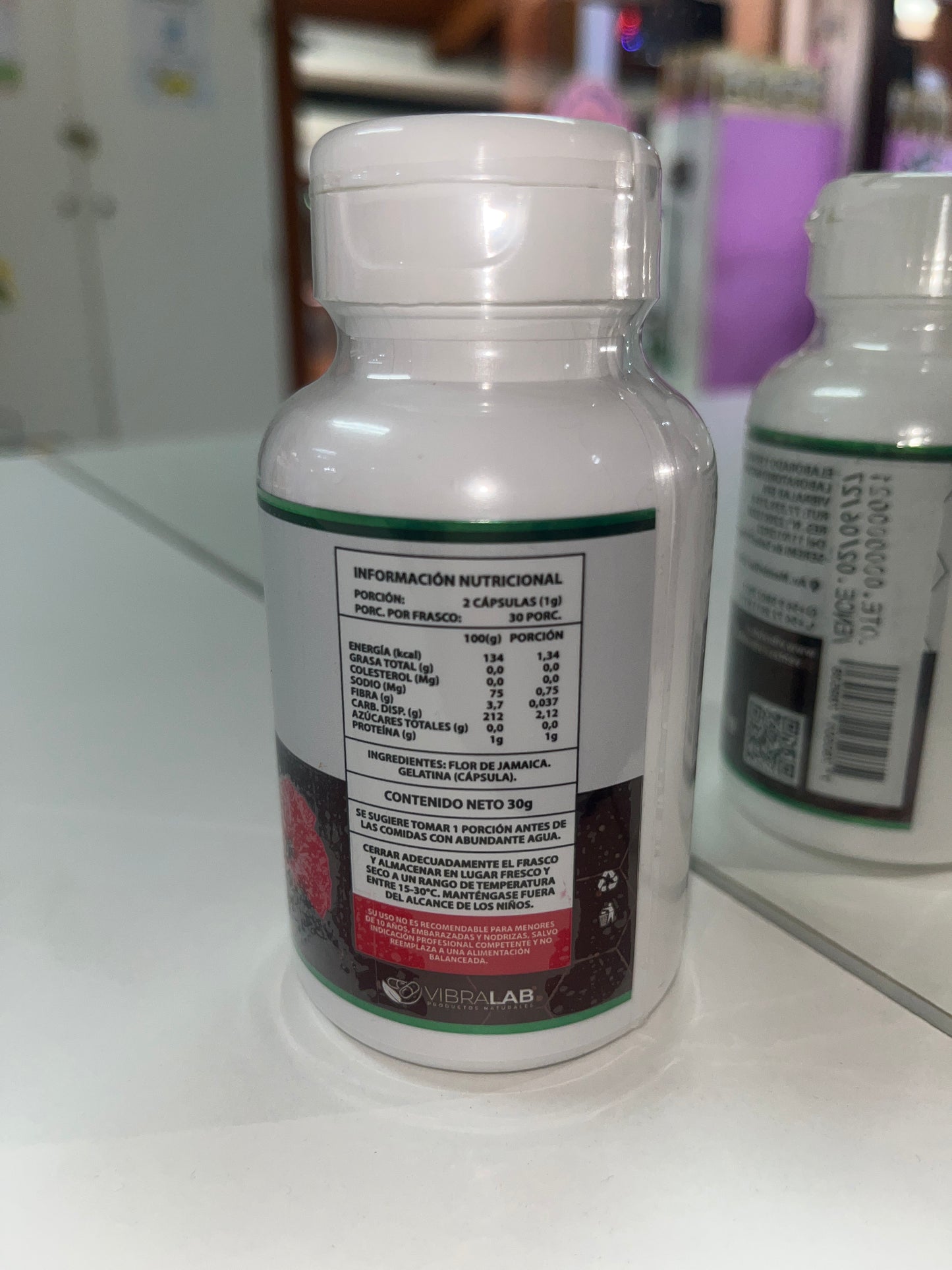 Flor de jamaica 500 mg 60 cap Vibralab