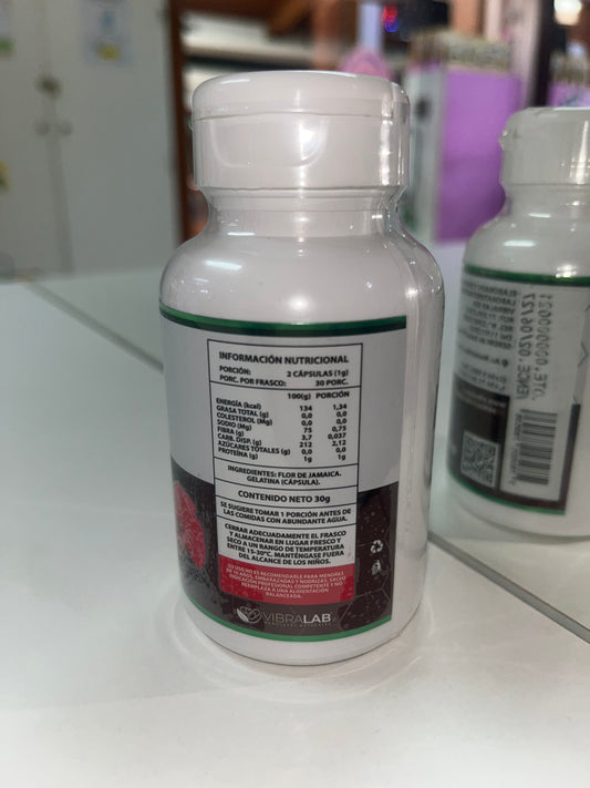 Flor de jamaica 500 mg 60 cap Vibralab