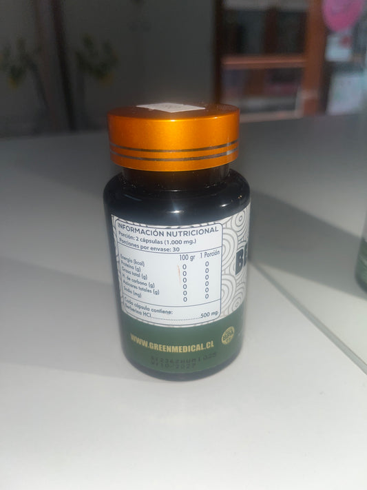 Berberina 500 mg 60 cápsulas green medical