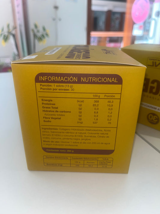 Colágeno hidrolizado + cúrcuma (sabor maracuyá) 30 sachet FNL