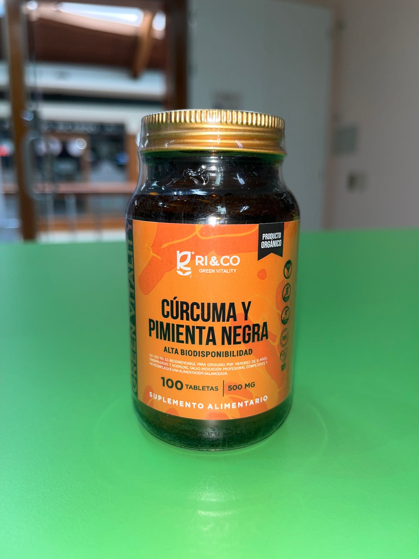 CÚRCUMA Y PIMIENTA NEGRA 500 MG X 100 TABLETAS RI AND CO