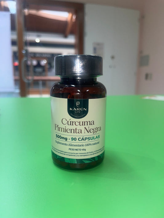 CÚRCUMA PIMIENTA NEGRA 500 MG X 90 CÁPSULAS KARUN LIFE