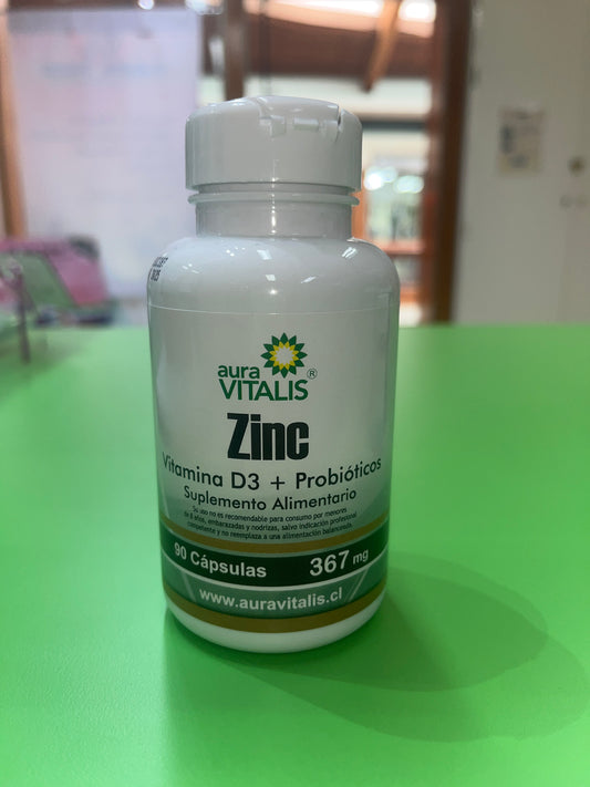ZINC (VITAMINA D3 + PROBIÓTICOS) X 90 CÁPSULAS AURA VITALIS