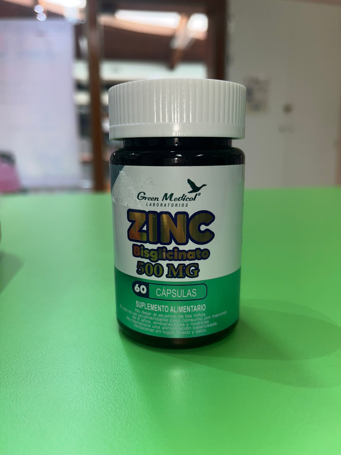 ZINC BISGLICINATO 500 MG 60 CÁPSULAS GREEN MEDICAL