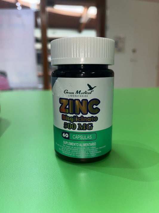 ZINC BISGLICINATO 500 MG 60 CÁPSULAS GREEN MEDICAL