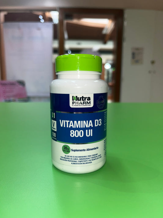 VITAMINA D3 800 UI X 100 COMPRIMIDOS NUTRAPHARM